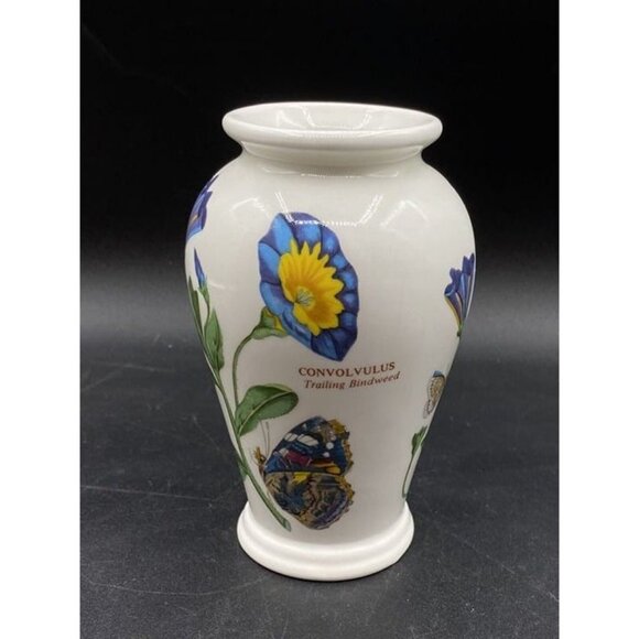 Portmeirion Botanic Garden Canton Vase Convolvulus Trailing Bindweed 5.25” - Picture 1 of 12